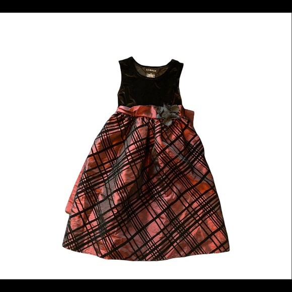 GEORGE Black & Burgundy Color Pattern Dress/Evening Gown - Picture 4 of 6